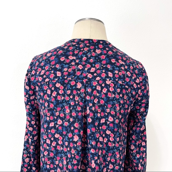 J. Crew- Navy Pink Blouse Size XS - Picture 5 of 7